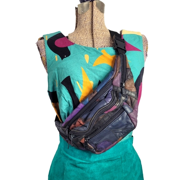 Handbags - Genuine leather Patchwork fanny pack